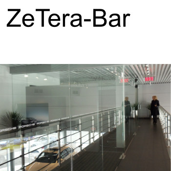 Stainless steel railing with horizontal bars